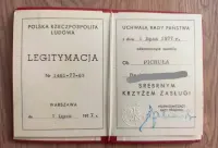Srebrny Krzyż Zasługi PRL 1977 – komplet w etui + legitymacja | Oryginał — ujęcie 5