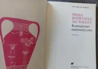 Stara książka "Przez rozrywkę do wiedzy" PRL matematyka — ujęcie 2