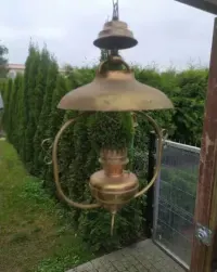 Stara lampa sufitowa wisząca mosiądz mosiężna mosiądzu — ujęcie 4