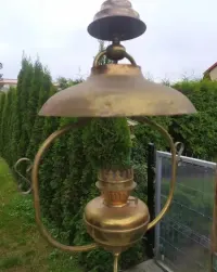 Stara lampa sufitowa wisząca mosiądz mosiężna mosiądzu — ujęcie 3