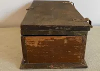 Stara Szkatułka Chinoiserie Antyk Orientalne Pudełko z Laki — ujęcie 2