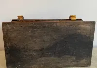 Stara Szkatułka Chinoiserie Antyk Orientalne Pudełko z Laki — ujęcie 3