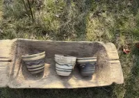 Stare donice glinisne vintage komplat 3 sztuk — ujęcie 5