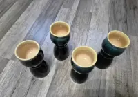 stare kolekcjonerskie ceramiczne wazony wazoniki świeczniki zestaw 4sztuki 15cm wys — ujęcie 2