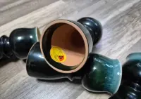 stare kolekcjonerskie ceramiczne wazony wazoniki świeczniki zestaw 4sztuki 15cm wys — ujęcie 4