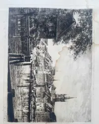 Starożytna rycina przedstawiająca targ rybny w Królewcu.Alfreda Jensena (1859–1935) — ujęcie 2