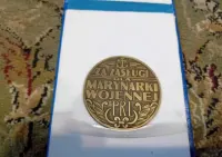 Stary, Kolekcjonerski MEDAL ZA ZASŁUGI DLA MARYNARKI WOJENNEJ, PRL, Bardzo Dobry Stan, Wyprzedaż, OKAZJA !! — ujęcie 2