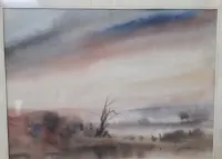 Stary, obraz akwarela — ujęcie 2