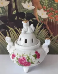 Stary pojemnik japoński Nippon Tokusei piękna porcelana kolekcje — ujęcie 5