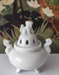 Stary pojemnik japoński Nippon Tokusei piękna porcelana kolekcje — ujęcie 2