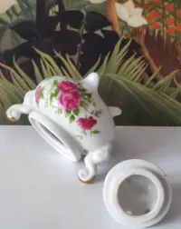 Stary pojemnik japoński Nippon Tokusei piękna porcelana kolekcje — ujęcie 3