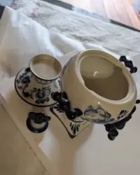 Stary Samowar Porcelanowy GŻEL (Gzhel) ZSRR / Rosja - Sygnowany Autentyk — ujęcie 5