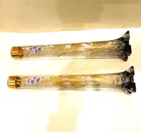 Stary wazon flet x 2 szt złocenia, piękne vintage — ujęcie 2