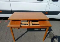 Stół rozkładany drewniany prl vintage old school — ujęcie 2