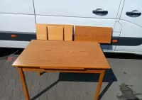 Stół rozkładany drewniany prl vintage old school — ujęcie 5