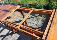 Stół ROZKŁADANY kuchni jadalni drewniany antyk do 362CM 16 osobowy drewno — ujęcie 2