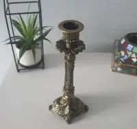 Świecznik mosiężny retro vintage lata 60-te Maroko — ujęcie 2