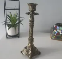 Świecznik mosiężny retro vintage lata 60-te Maroko — ujęcie 3