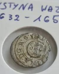 Szeląg miejski Krystyna, Ryga (okupacja szwedzka). Srebro bilonowe — ujęcie 4