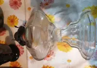 Szklana lampa naftowa - antyk — ujęcie 3
