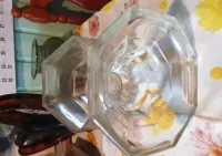 Szklana lampa naftowa - antyk — ujęcie 4