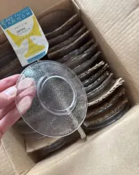 Szklane podstawki / talerzyki typu Vintage - PRL 26 sztuk — ujęcie 3