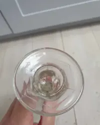 Szklany świecznik vintage PRL — ujęcie 2