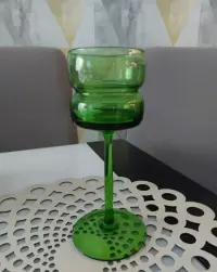 Szklany świecznik Vintage z PRL — ujęcie 2