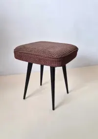 taboret patyczak tapicerowany stołek vintage — ujęcie 2