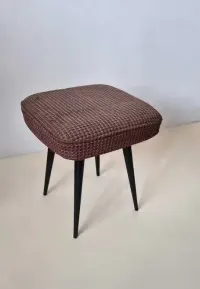 taboret patyczak tapicerowany stołek vintage — ujęcie 4
