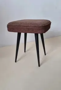 taboret patyczak tapicerowany stołek vintage — ujęcie 5