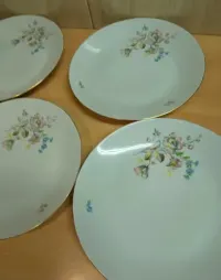 Talerz płytki stara porcelana PRL lata 70 Chodzież - 9 sztuk — ujęcie 2