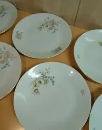 Talerz płytki stara porcelana PRL lata 70 Chodzież - 9 sztuk — ujęcie 4