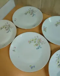 Talerz płytki stara porcelana PRL lata 70 Chodzież - 9 sztuk — ujęcie 5