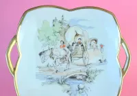 Talerzyk porcelana Alka Kunst Bawaria dziki zachód Ameryka lata 50 60 — ujęcie 2