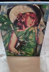 Tamara Łempicka Obraz na drewnie PREZENT handmade — ujęcie 4
