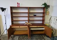 Tekowy skandynawski REGAŁ biblioteczka bookcase 1960 - Łódź — ujęcie 2