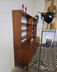Tekowy skandynawski REGAŁ biblioteczka bookcase 1960 - Łódź — ujęcie 3