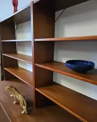Tekowy skandynawski REGAŁ biblioteczka bookcase 1960 - Łódź — ujęcie 5