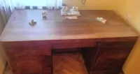 UNIKALNY KOMPLET GABINETOWY W STYLU ART DECO – Dwustronne Biurko z Witryną + Wielka Biblioteka — ujęcie 4