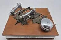 Unikat Szkatułka Papierośnica Pamiątka 1949 r.Rower PRL Romet ZZR — ujęcie 4