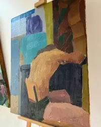 Unikatowy Obraz  AKT MĘSKI – Mateusz BidelKolekcja Festiwalowa 80x100 cm Polska Młoda sztuka  Inwestycja — ujęcie 3