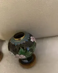 Vintage amfora miniatura  antyk zdobiona techniką cloisonne — ujęcie 5