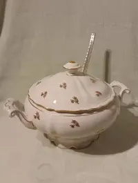 Vintage. Piękna waza do zupy Jaeger & Co (Bawaria) i chochla Solingen — ujęcie 3