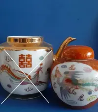 Vintage Pojemnik_Symbole  Phoenix, Dragon_Jiangxi Jingdezhen, Chiny — ujęcie 2