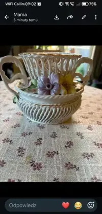 Vintage porcelana Apulum Romania – ozdobny koszyczek — ujęcie 2