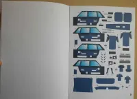 Volvo 240 sedan (244) model papierowy skala 1:25 modelarz kartonowy — ujęcie 3