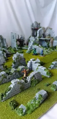 Wargaming Teren – duży zestaw ruin miasta 22 elementy (malowane) — ujęcie 2