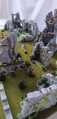 Wargaming Teren – duży zestaw ruin miasta 22 elementy (malowane) — ujęcie 4