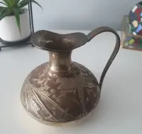 Wazon dzbanek mosiężny retro vintage lata 60-te Indie — ujęcie 2